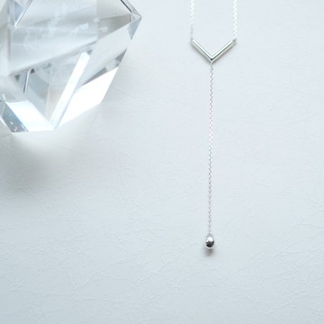水滴 Y字項鍊 925銀