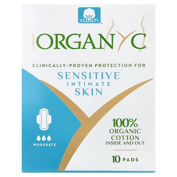 Organyc, 有機棉墊，中量，10 片