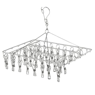 德利生活 不鏽鋼曬衣架 30夾 4mm  1個