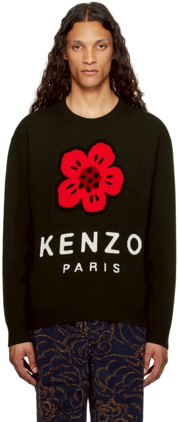 Kenzo 黑色 Kenzo Paris Boke Flower 毛衣