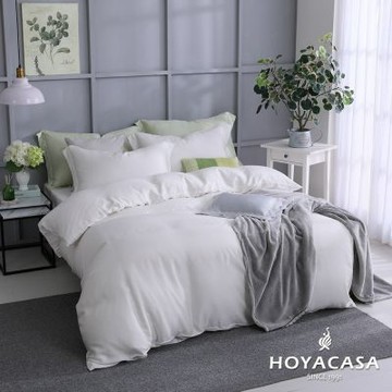 【HOYACASA 】特大60支天絲被套床包四件組-碧砂白
