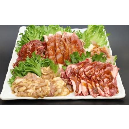 ふるさと納税 秘伝のみそだれ 焼肉セット 計700g ／ 肉のささき 牛肉 豚肉 鶏肉 生ラム ホルモン 焼肉 岩手県八幡平市