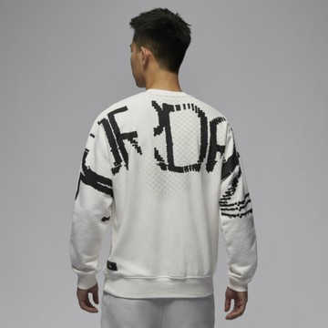 【NIKE】AS M J FLT FLC GFX CREW CNY 男款 圓領套頭衫 大學T 喬丹 白色 新年-HQ8826133