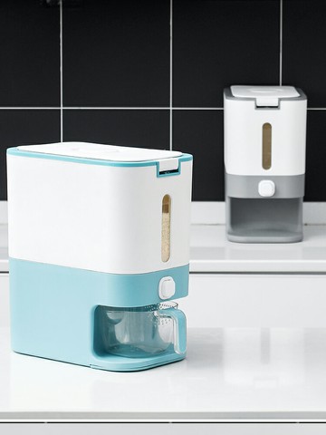 按壓計量米桶家用防蟲防潮儲米箱密封式米缸裝大米的罐收納盒20斤