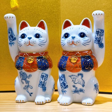 【瑞彩陶緣】日本染錦招福招財貓