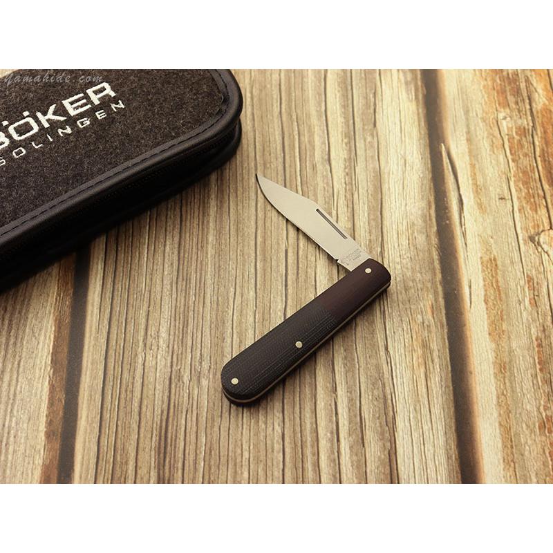 ボーカー バーロー インテグラル ブラウン バーラップマイカルタ スリップジョイント 折り畳みナイフ BOKER Folding knife