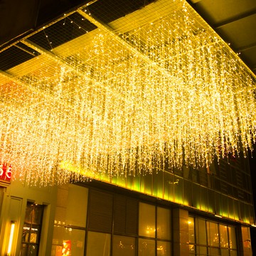 燈串 造型燈串 氛圍燈 彩燈閃燈串燈滿天星燈戶外防水網紅窗簾燈冰條瀑布燈裝飾氛圍燈串