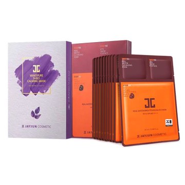 JAYJUN捷俊水光面膜三部曲黑水光10片深層補水滋潤高保濕提亮舒緩