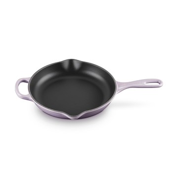 LE CREUSET 單柄圓形鑄鐵烤盤 23cm 藍鈴紫 煎盤 烤肉盤 牛排烤盤
