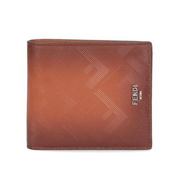 FENDI 芬迪 Shadow Bifold 雙折 FF印花 皮革 皮夾 卡夾 短夾 棕色 7M0169ARANF0NMU