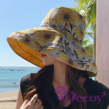 【Decoy】大波斯菊＊雙面加大防曬漁夫遮陽帽/黃
