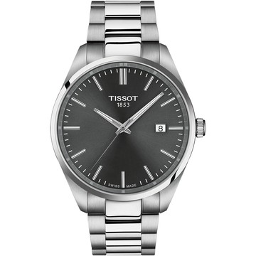 TISSOT 官方授權 PR100 經典簡約紳士腕錶/灰X銀/40mm/T1504101108100