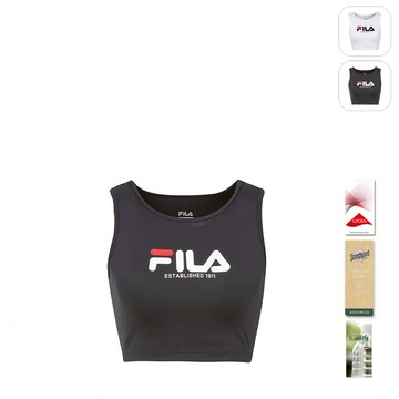 【FILA】女性 吸濕排汗 萊卡單穿背心-黑色 5TKY-1314-BK