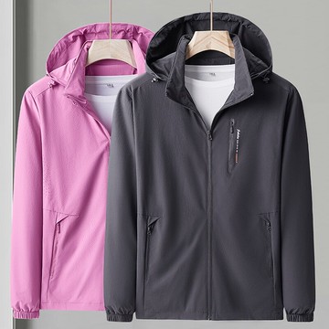 衝鋒衣連帽夾克-防風防水單層純色男女外套8款74bf3【獨家進口】【米蘭精品】