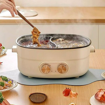 電火鍋專用大容量鴛鴦鍋一體電炒鍋電煮鍋家用多功能大功率電熱鍋【宜家良品百貨】