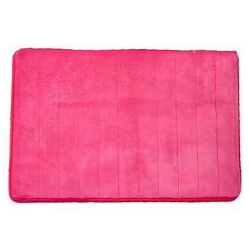 FANCY LIFE 珊瑚絨地墊 玫紅色 柔軟吸水防滑 多用途居家  60 x 40cm  1個