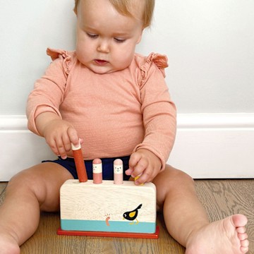 【美國 Mentari】可愛蟲蟲彈跳組(木製玩具/蒙特梭利)