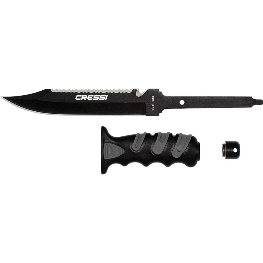CRESSI（クレッシィ）PREDATOR プレデター ナイフ 全長:180mm ブラックコーティング 420ステンレス [BRC554500] 小型ナイフ ダイバーナイフ