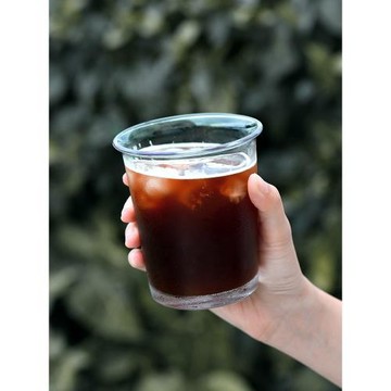 Bincoo玻璃咖啡杯冰美式日式透明酒杯dirty拿鐵杯設計感咖啡杯子