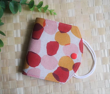 口罩暫存套/口罩收納套=日本布料=花舞翩翩=紅(共4色)