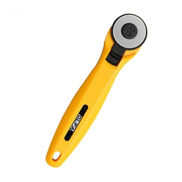 日本製造OLFA滾輪式割布刀拼布刀RTY-1/C旋轉切刀(直徑28mm)旋轉切刀28mm滾刀拼布刀(左右手皆適用)