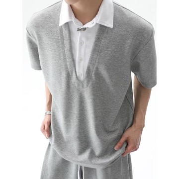 TURNTIDE小眾通勤休閑簡約套裝寬松假兩件短袖休閑闊腿褲運動長褲