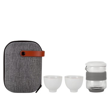 昱器 陶瓷內膽過濾快客杯隨行旅行茶具一壺兩杯二杯便捷功夫茶具