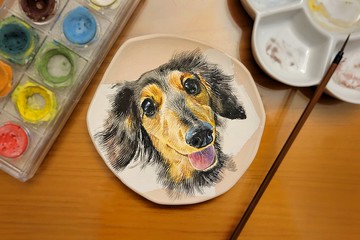 【客製化禮物】InjoyPet 寵物客製-手繪陶瓷盤 5吋手捏不規則盤