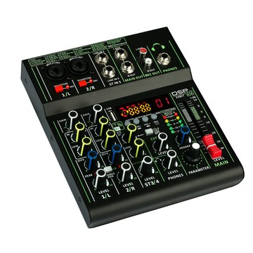 混音器 音頻混音器 音控台 LM4DSP專業小型4路調音臺 會議家用帶99DSP效果錄音KTV混音器