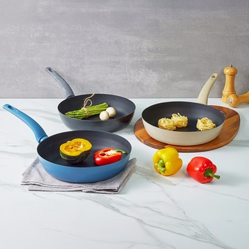 (台灣製造)【康寧餐具WORLD KITCHEN】平煎拿鐵鍋28cm/含蓋/多色可選