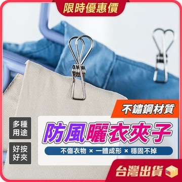 衣夾 【曬衣神器×加粗骨架】防風曬衣夾 防風夾 晾衣夾 褲夾 襪夾 裙夾 萬用夾 不銹鋼夾 不鏽鋼曬衣夾 夾子 線夾