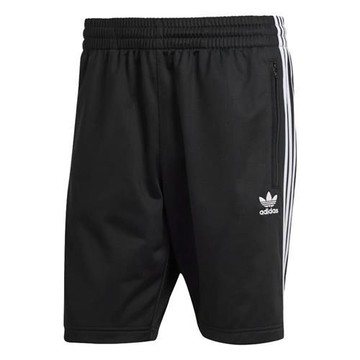 Adidas 短褲 男裝 拉鍊口袋 三葉草 黑【運動世界】IU2368
