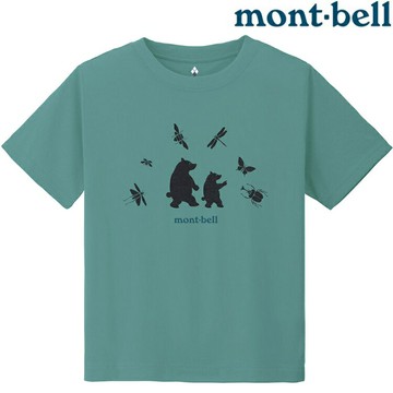 Mont-Bell Wickron 兒童 排汗印花T恤 1114861/1114862 Searching 尋找昆蟲 BGN 藍綠