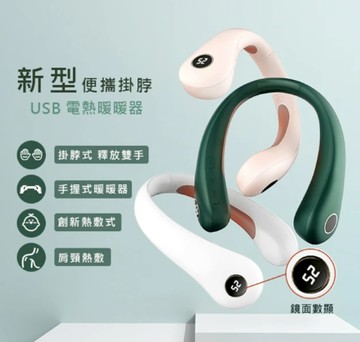 【PowerRider】PowerRider WS24 USB掛脖暖暖器 (白色/粉色/綠色)