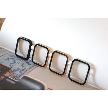 【高質感輕薄微亮鋁框 】 全尺寸S11 APPLE WATCH亮面鋁合金半包全包保護殼錶殼46 42 40 44mm