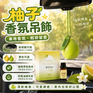隔日達 柚子擴香石 柚子香氛吊飾 汽車掛飾 車用擴香石 車用香氛 汽車香氛 車用擴香 車載香薰 後視鏡掛件 持久留香