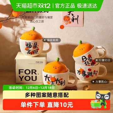 舍里大桔大利馬克杯家用陶瓷喝水杯子高顏值情侶對杯伴手禮咖啡杯