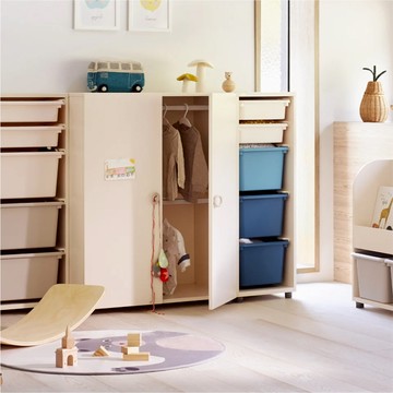 【iloom 怡倫家居】EDDI KIDS 1150型門片型收納衣櫃 4色 兒童衣櫃 收納櫃 衣櫃 玩具櫃 櫃子 衣櫥