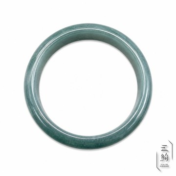 【云綺珠寶】天然A貨翡翠。威料 藍水 紅翡 雪花點點 意境 冰感 手鐲 / 58.8 /18.7圍 附台證