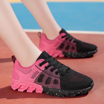 2025女鞋春秋網面運動鞋女休閑鞋透氣網鞋防臭跑步鞋軟底鏤空輕便