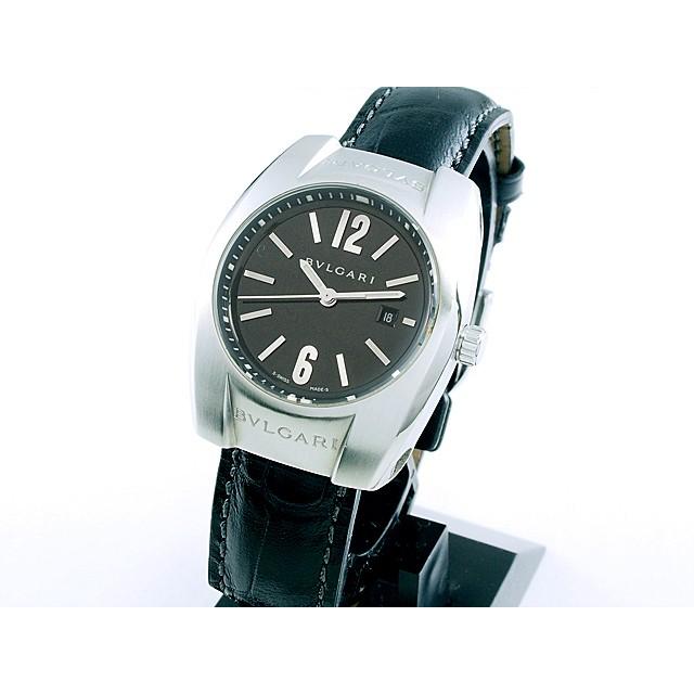 ブルガリ エルゴン EG30S ブラック クォーツ デイト レディース 腕時計