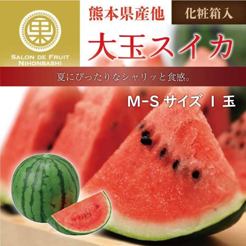 [最短順次発送]  大玉スイカ M-Sサイズ 1玉 千葉県産他 西瓜 化粧箱 夏ギフト お中元 御中元