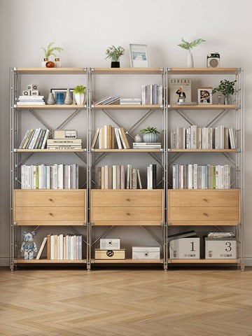 公司貨 附發票 免運 原木風日式置物架落地客廳架子家用收納架陽臺貨架花架簡約書架