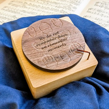 \\新品// 刻刻時光音樂盒 - 客製刻字原木音樂盒