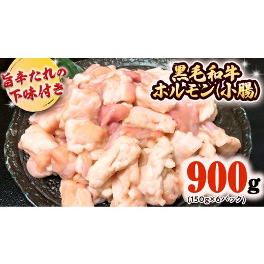 ふるさと納税 茨城県 八千代町 茨城県産 黒毛和牛 ホルモン 小腸 900g （150g × 6パック） 旨辛たれ 下味付き BBQ バーベキュー 焼肉 冷凍 小分け [AU078ya]