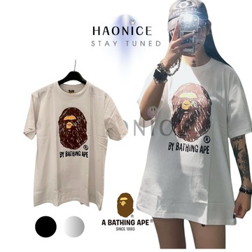 【NICE 歐美日韓代購】日本潮牌 BAPE HAND DRAW BY APE HEAD TEE 手繪經典猿頭 百搭素色經典