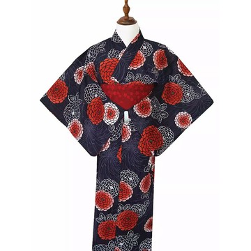 台灣出貨 日本传统和服浴衣女 进口纯棉质地拍摄旅游烟写真YUKATA特价清仓