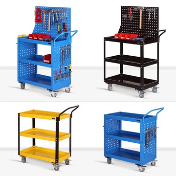 汽修工具車 工具車汽修小推車多功能車間用維修三層行動修理車五金零件收納車『XY38471』