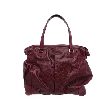 GUCCI 257290 SHIMA 壓紋LOGO真皮皮革托特包