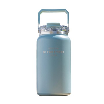 【H&R安室家】SITARAYURI 大容量雙飲304不鏽鋼保溫瓶1500ml(H52)藍